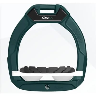 Verstelbare veiligheidsbeugels Paardrijden Incliné Grip Groen/Wit/Wit Flex-On Safe-On