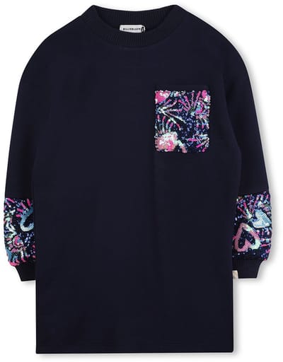 Billieblush U21285 Lang Mouw Jurk Blauw 10 Years Meisje