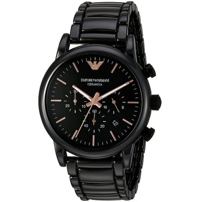 Emporio Armani AR1509 Luigi Ceramica Chronograaf Herenhorloge 43mm zwart