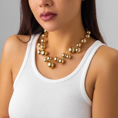 Fashion Vintage Imitatie Parelketting Kralen Parels Kettingen Punk Choker Ketting Voor Vrouwen Bruid Partij Sieraden Gift goud