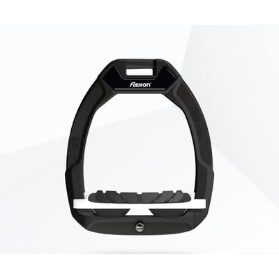 Veiligheidsstijgbeugels Paardrijden Hellend Grip Zwart/Wit/Zwart Flex-On Safe-On