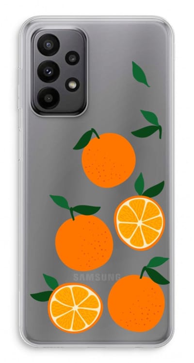 Case Company® - Hoesje geschikt voor Samsung Galaxy A23 hoesje - Will you be my clementine - Soft Cover Telefoonhoesje - Bescherming aan alle Kanten en Schermrand