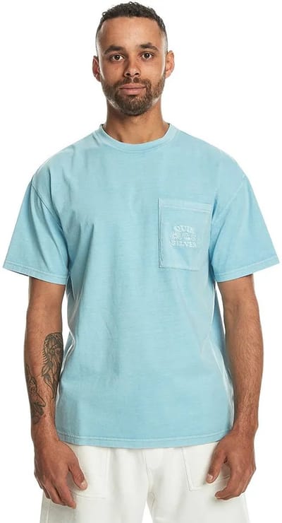 Quiksilver Blanknat Dye T-shirt Met Korte Mouwen Blauw L Man