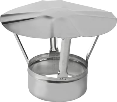 Regenkap RVS 316L Ø130mm.