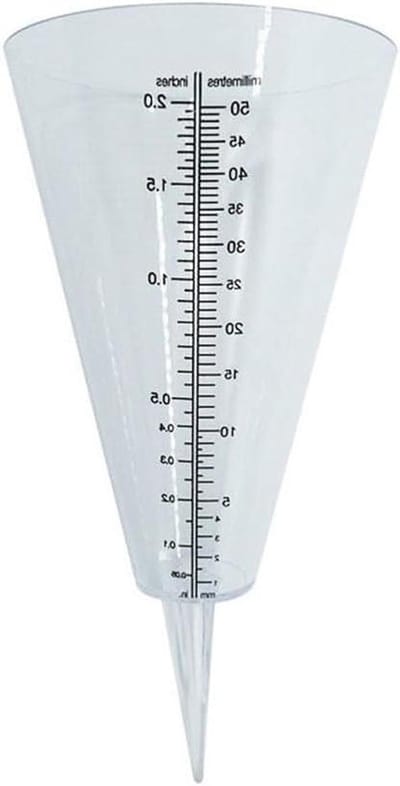 Regenmeter Tuin - Neerslagmeter Grond - Water Geven Controleren - Nauwkeurige Meting - 100 g - Transparant