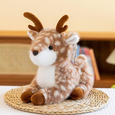 Nieuwe Kawaii Simulatie Sika Herten Pluche Speelgoed Liggend Hert Knuffel Cartoon Dieren Pop Voor Vriendin Verjaardagscadeaus 28/38/50CM 28cm