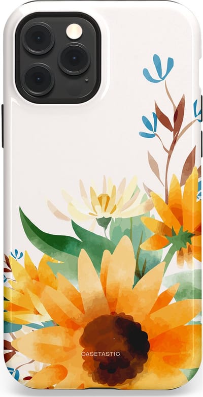 Casetastic Hoesje Geschikt voor Apple iPhone 12/12 Pro Magsafe - Stijlvolle Beschermende Duo-layer Case - Stralend geel