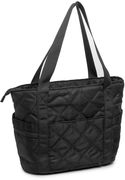 Dailygoods - Gewatteerde tas voor dames, shopper, puffertas voor dames, groot, laptopdraagtas, handtas, boodschappentas, schoudertas met ritssluiting, voor school, kantoor, gym, winkelen, reizen, strand