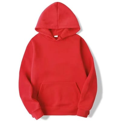 Nouveau pull à capuche de couleur unie pour hommes XXL rouge