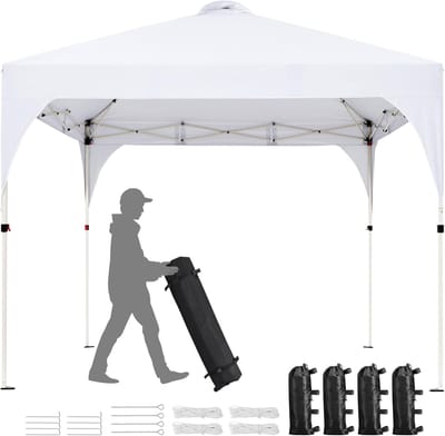 Opvouwbare Partytent 3x3m - Waterdicht, Verstelbaar en Inclusief Draagtas met Wielen