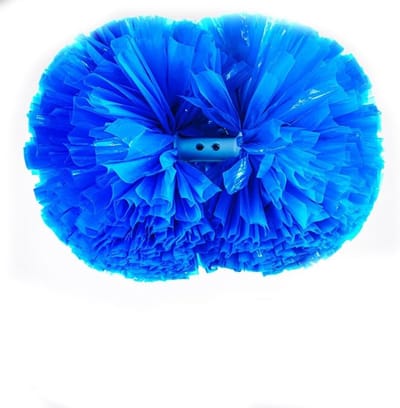 Professionele cheerleader pompons in 2 stuks, kleurrijke kunststof handbloemen voor sportwedstrijden en cheerdansfeesten, 12,7 cm groot