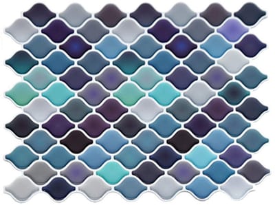 Dailygoods- Wandstickers Arabesque - Muurstickers Keuken - Zelfklevende Tegelstickers - 25 x 21 cm - Hoogwaardige Materialen - Eenvoudig Verwijderbaar - Muursticker