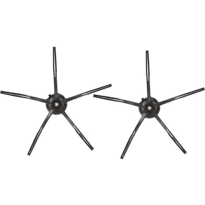 2 Stuks Zijborstel Vervangingsaccessoire voor XIAOMI Roborock S6 S5 E35 E2 Veegrobot Zwart black