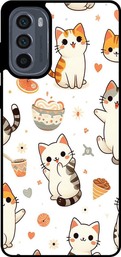 Smartphonica Telefoonhoesje Geschikt voor Motorola Moto G62 5G met katten opdruk - TPU backcover case cat design geschikt voor Motorola Moto G62 5G