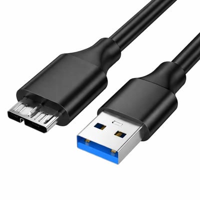 USB-A naar Micro USB-B Kabel – Micro B 3.0 / 5Gbps – HDD & SSD Kabel voor Externe Harde Schijf – Geschikt voor WD My Passport & Seagate – 1.5 Meter – Zwart