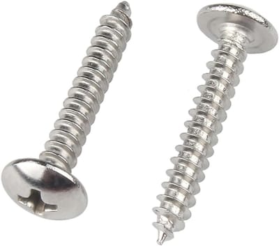 Ronde kop houtschroeven 12 mm - 40 stuks - Roestvrij staal, zelftappend, Phillips kop, ideaal voor houtverbindingen