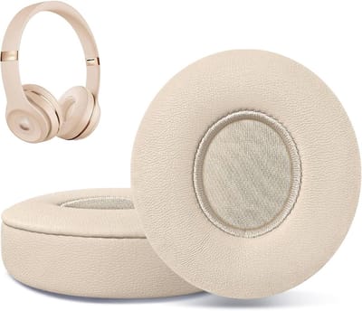SnelShoppen - Vervangende oorkussens voor Beats Solo 2 & Solo 3 hoofdtelefoon, zachte eiwitleer oorkussens, on-ear headset-oorkussens, roze, hoogwaard