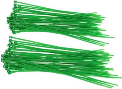 Setje van 100x stuks kabelbinders/tie-wraps groen 15-20 cm van 4.7 mm breed - Klussen/gereedschap
