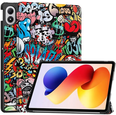 Coverup Tablethoes geschikt voor Xiaomi Redmi Pad 2 Pro Hoesje - Tri-Fold Book Case met Wake/Sleep - Graffiti