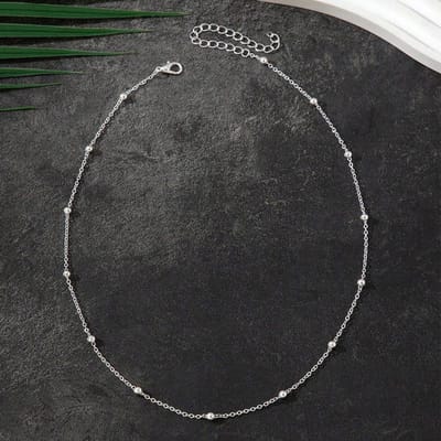Metalen bolletjes ketting lange ketting dames temperament veelzijdige ronde kralen nekketting sleutelbeen ketting sieraden