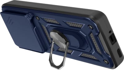 Mayaxess, Hoesje voor Xiaomi 14T Ring ondersteuning glijden Camera Cover, Nachtblauw