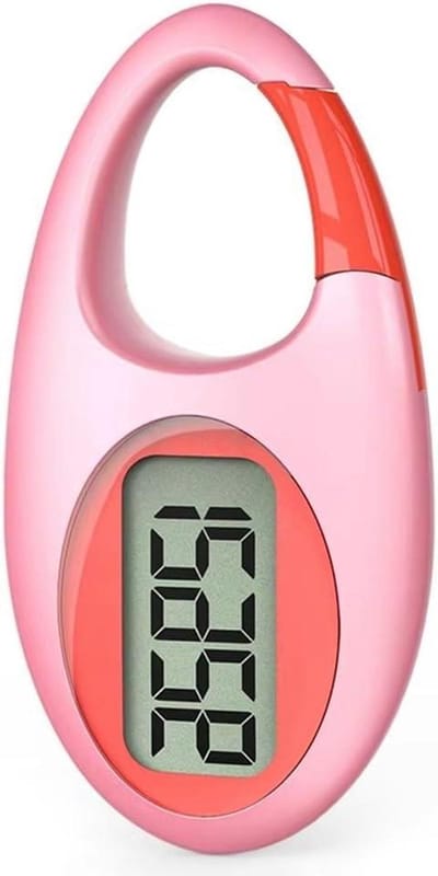 Draagbare Stappenteller - Loopmeter Pedometer - Gezondheid Bijhouden - Eenvoudige Bediening - 8x7x2 cm - Roze