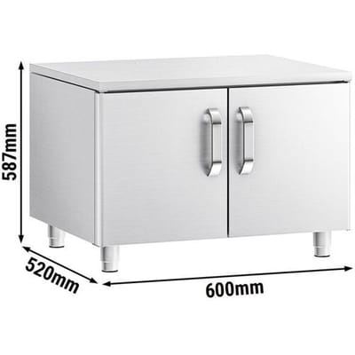 GGM Gastro Edelstahl Unterbau - 600mm - 2 Türen Zilver