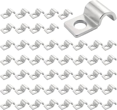 50 stuks krachtige metalen bevestigingsklemmen voor het bevestigen en organiseren van leidingen en kabels