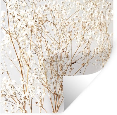 Muurstickers - Sticker Folie - Natuur - Takken - Bloemen - 100x100 cm - Plakfolie - Muurstickers Kinderkamer - Zelfklevend Behang XXL - Zelfklevend behangpapier - Stickerfolie
