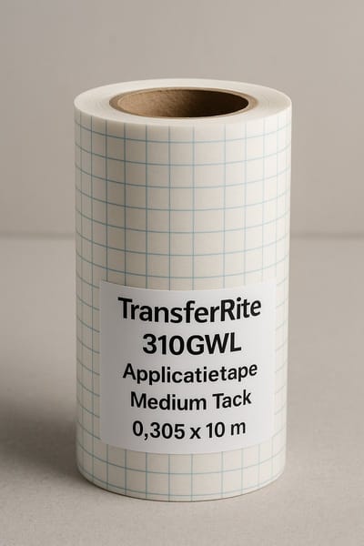 TransferRite 310GWL TransferTape/Applicatietape 0,305 x 10 m – Medium Tack met Liner