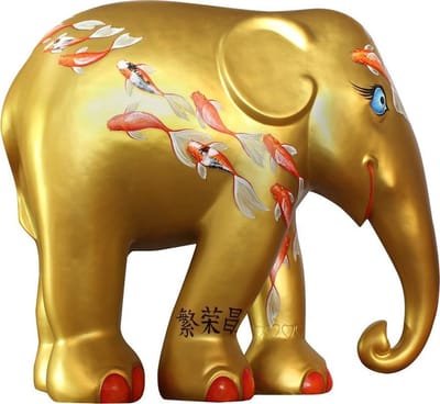 Prosperity 20cm Handgemaakt Olifantenstandbeeld