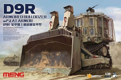 Meng Model Modelbouwpakket Militaire voertuigen - MENG SS010 D9R Armored Bulldozer with Slat Armor Plastic - 1:35 - Modelbouw