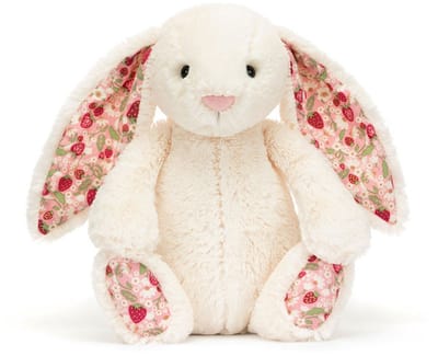 Jellycat Knuffels - Blossom Cream Bunny Berry - Konijn - 31 cm - Met extra dikke luxueuze vacht - Knuffel voor alle leeftijden