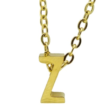 Initial ketting letter Z - Minimalistisch - Goudkleurig Staal