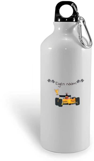 Hacebo® - Formule 1 met eigen naam - waterfles - Sport - Formule 1 fans - Liefhebber - Cadeau - Verjaardag - Geschenk - Gepersonaliseerd - Jongens en meisjes - water fles - 400ML