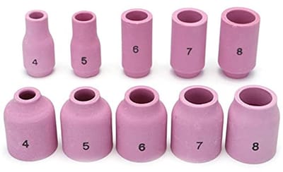 49Pcs TIG Lassen Vonkapparatuur Kit - Collet Body - Glaskop - Al203 Nozzle - Stubby Gas Lens #10 Cup Kit voor WP-17/18/26