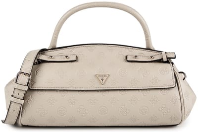 GUESS handtas schoudertas Diana Top Handle Flap Light Taupe Logo beige