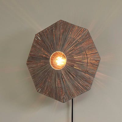 GOOD&MOJO Wandlamp Panama - Donker grijs - 45x7x45cm - Binnen Scandinavisch