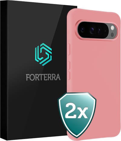 Hoesje 2 Stuks - Geschikt voor Google Pixel 10 Pro - Sterk & Shockproof - Back Cover - Case Siliconen - Telefoon Hoes - Lichtroze