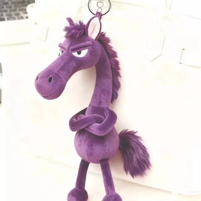 14CM  Jaar van het Paard Pluche Hanger Sleutelhanger Mascotte Pony Poppetje Poppetje Uniek Ontwerp Kindercadeau Huisdecoratie pink
