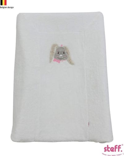 Stefano fashion - konijntje - roze - "Rabbit" - hoes voor aankleedkussen - verzorgingskussen - 50x70 cm