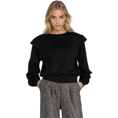 Blouse met hoge ribbelmanchetten voor dames Nife