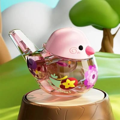 Sifflet à Eau pour Oiseaux Matériau ABS Sifflet à Eau Coloré pour Oiseaux Tuyau d'Oiseau Jouet Amusant pour Enfants Anniversaires Cadeaux Accessoires rose
