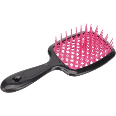 Ventilerende Haarborstel Professioneel Mannen Vrouwen Paddle Ontwarborstel Stylingtool voor Snel Föhnen rozerode kleur