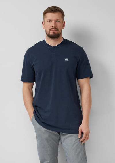 s.Oliver - male - Elastisch poloshirt met piquéstructuur