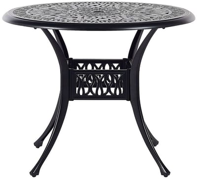 ANCONA - Tuintafel - Zwart - 90 x 90 cm - Aluminium