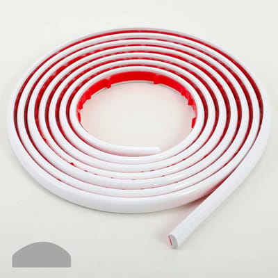 Allecto Premium - Zelfklevende decoratieve strips en verfdecoratiestrips | 5 m afdichtings- en decoratiestrips voor vloer, achterwand tegelranden en hoekdecoratie zelfklevende voering wit