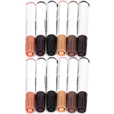 12 Pcs Marqueurs de Réparation de Sol Meubles en Bois Massif Porte Fenêtre 6 Couleurs Stylo de Retouche Peinture black