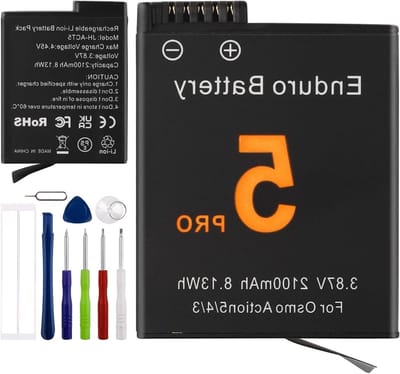 Vervangende accu - Reservebatterij Sportcamera - Camera Gebruik - Specifiek Model Compatibel - 1950 mAh - Zwart