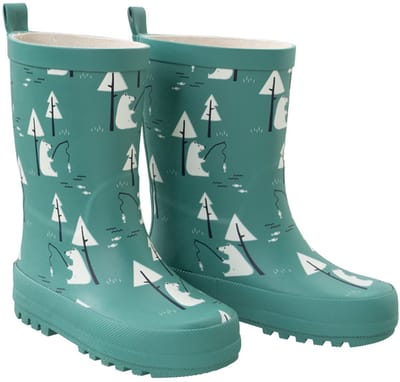 Fresk Regenlaarzen voor Kinderen - Maat 24 - Regenlaarsjes voor Jongens - Kaplaarzen - Groen - Bear
